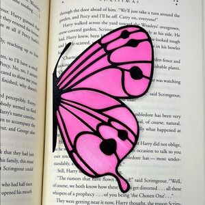 Pink Butterfly 3D Printed Bookmark
